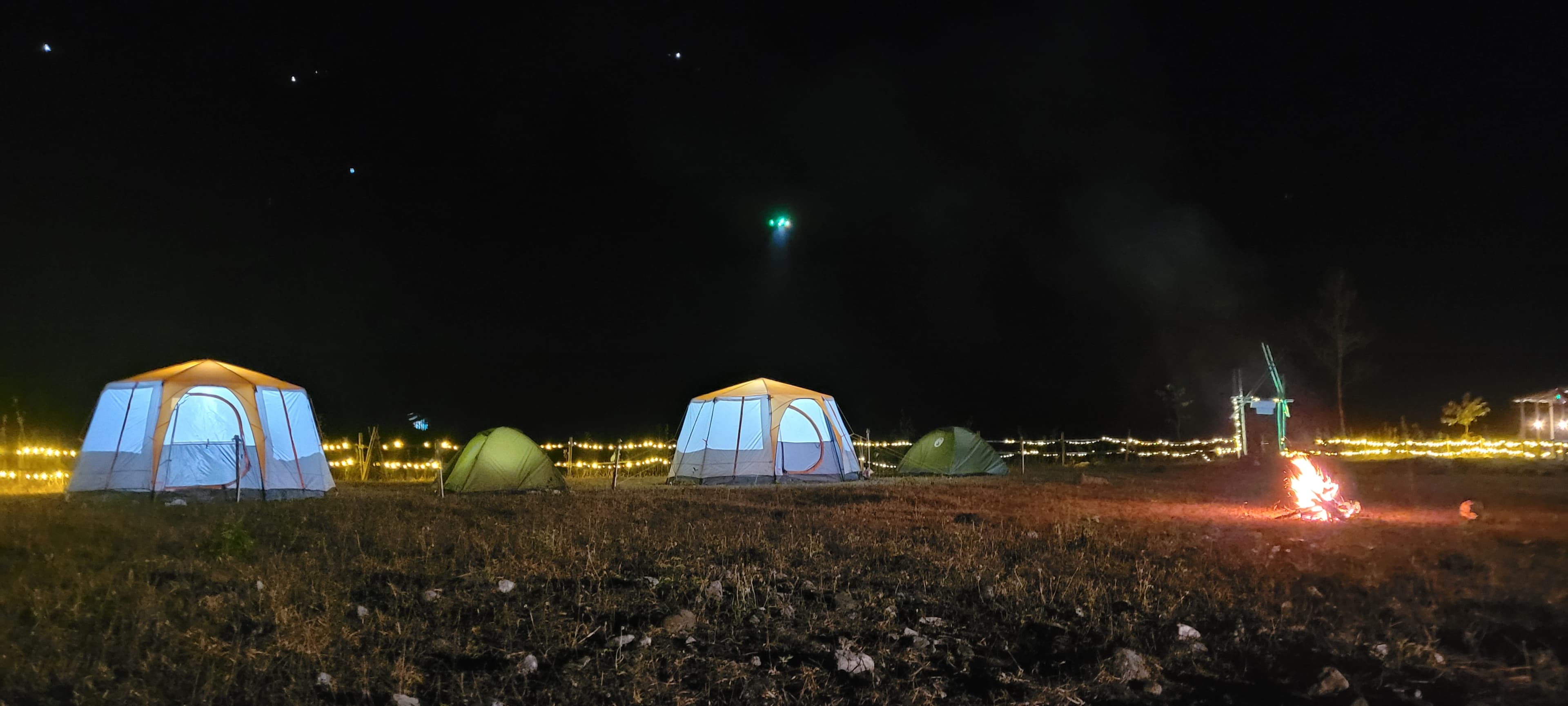 Riverside tents at Dangkyong Adventure Camp in Dovan